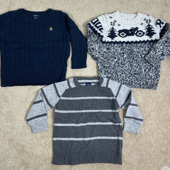 6 Boys Toddlers 18-24m,2t Sweater Vest Hat Baby Gap Children Place Winter Fall - Picture 2 of 15